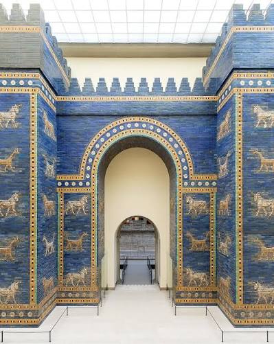 The reconstructed Ishtar Gate of Babylon, now in the Pergamon Museum, Berlin